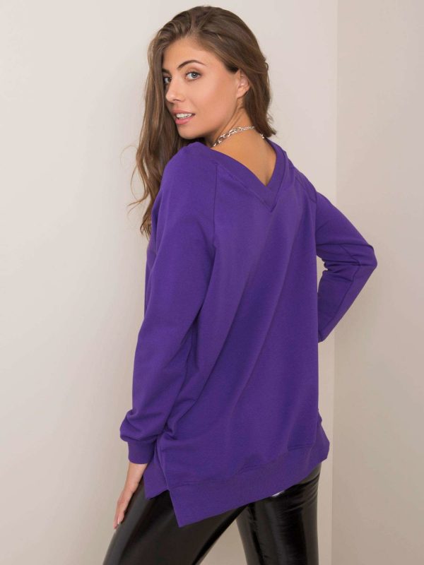 Dark purple sweatshirt Leila RUE PARIS