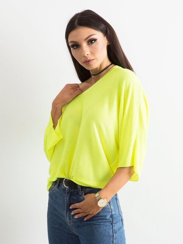 Fluo Yellow Women's Oversized Blouse