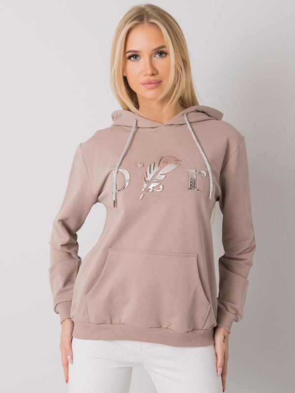 Dark Beige Kangaroo Hoodie Sheridan