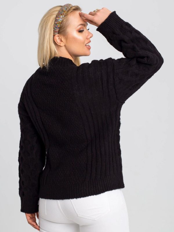 Maya black plus size sweater