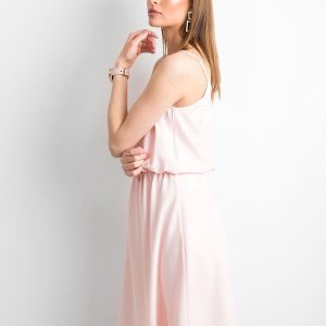 Pink women's dress with straps