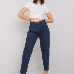 Blue straight jeans plus size Johana