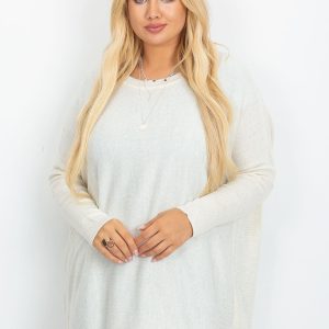 RUE PARIS Ecru sweater plus size Ester