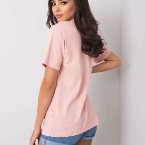 Pink T-shirt with Gloria print