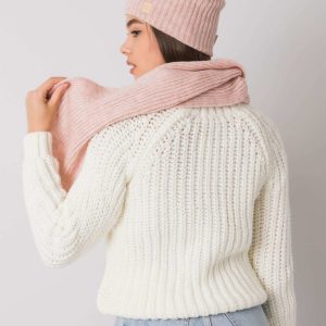 Dirty pink winter set hat and scarf RUE PARIS