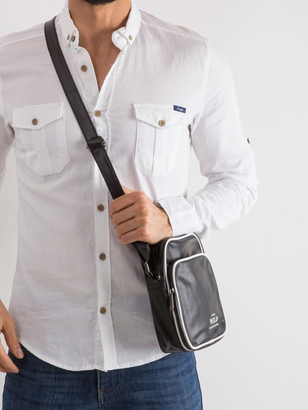 Black Men's Eco Leather Bag