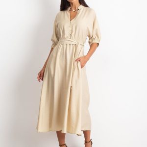 RUE PARIS Beige dress June