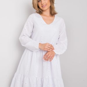 Zayda RUE PARIS white ruffle dress