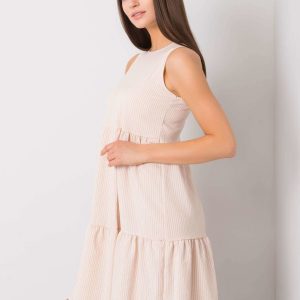 Beige striped dress Tebby RUE PARIS