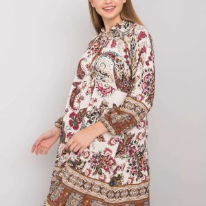 Ecru paisley dress Katrice OCH BELLA