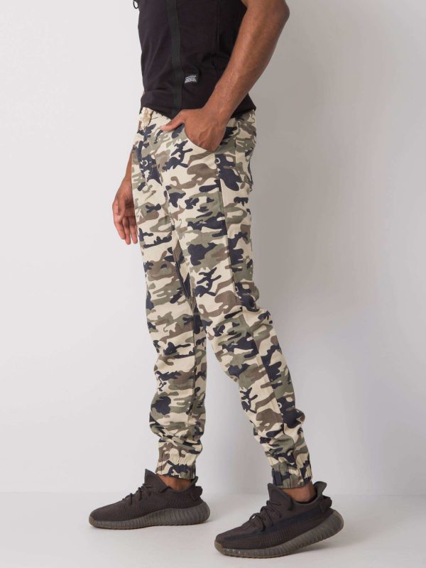 Beige Men's Camo Trousers Benjamin