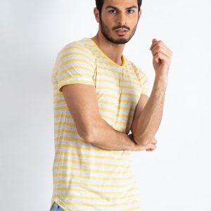 Yellow and gray t-shirt for men Motivated