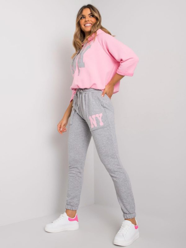 Pink and grey casual set Lillynn