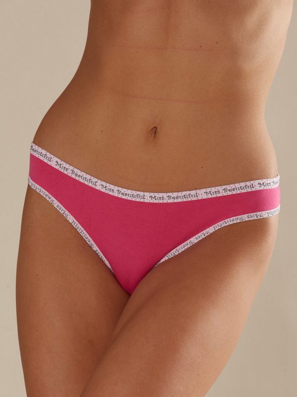 Dark Pink Printed Women's Panties