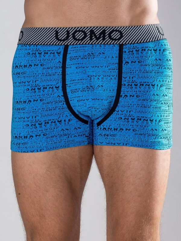 Blue Patterned Boxer Shorts