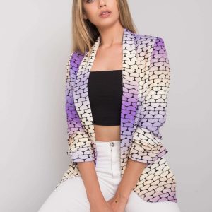 Purple and beige Midori blazer