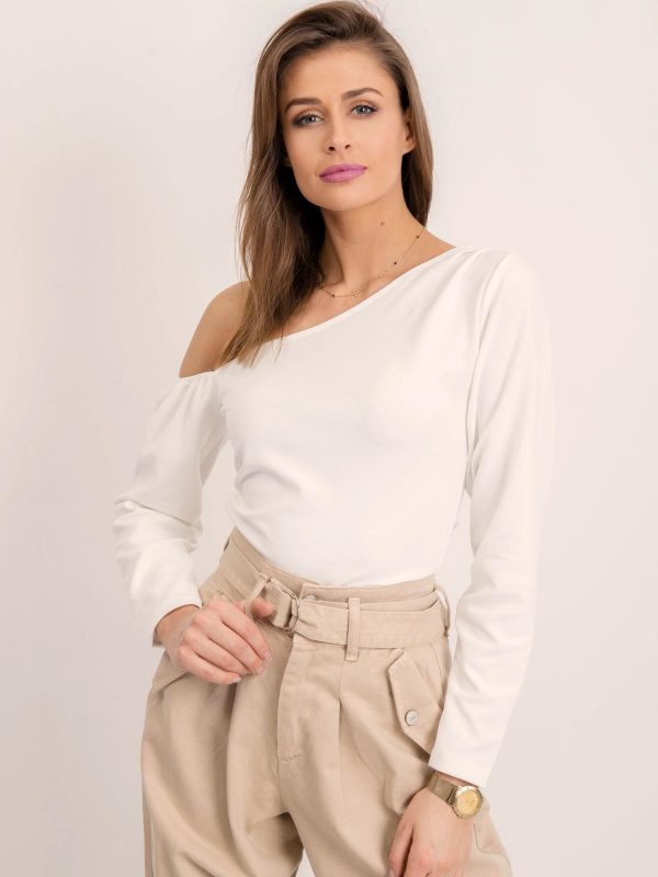 BSL Ecru asymmetrical blouse