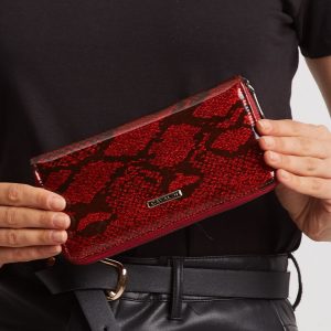 Dark Red Patent Leather Wallet