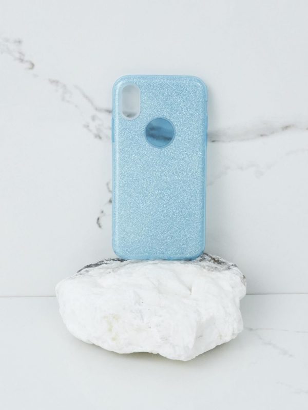 Blue glitter case for iPhone X