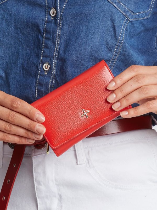 Red small women's wallet