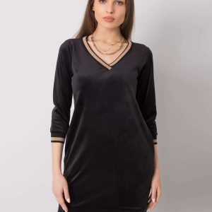 Black velour dress Aspen RUE PARIS