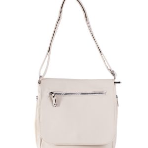 Light Beige Shoulder Bag with Adjustable Strap