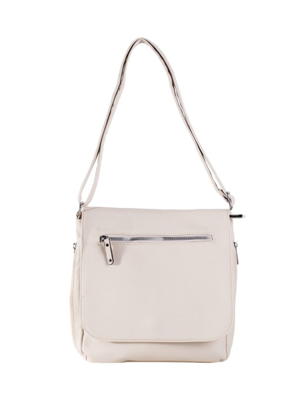 Light Beige Shoulder Bag with Adjustable Strap