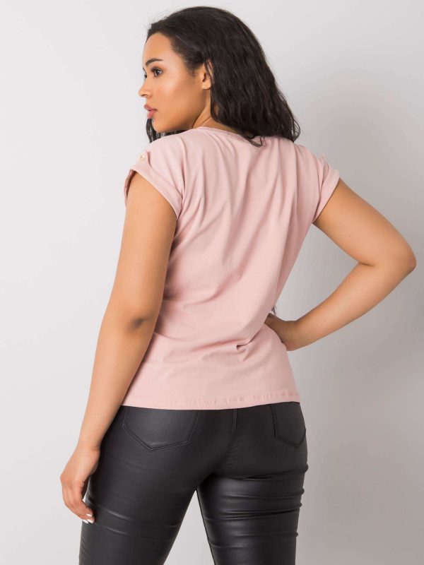 Atri Plus Size Dirty Pink T-Shirt