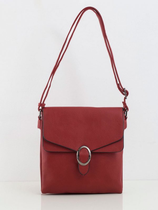 Dark Red Small Eco Leather Handbag