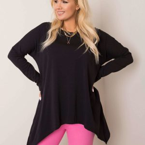 Black plus size blouse Elisa RUE PARIS