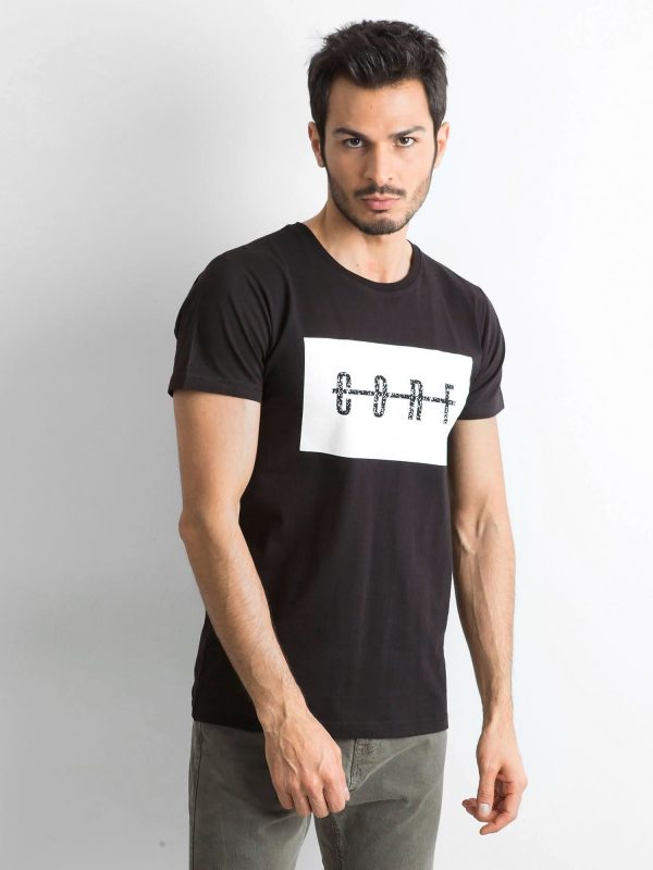 Black Men's Print T-Shirt