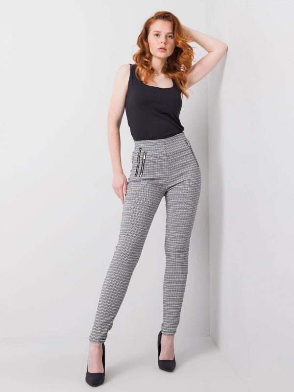 Averry Grey-Black Checkered Pants