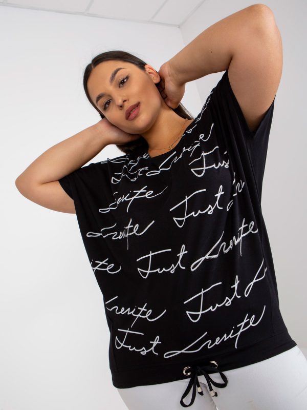 Black Plus Size Cotton T-Shirt