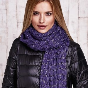 Purple scarf with lurex thread and sequins