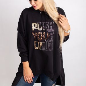 Totally black plus size sweatshirt