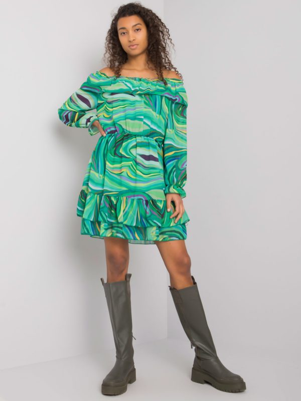 Green Edmonton Ruffle Spanish Dress