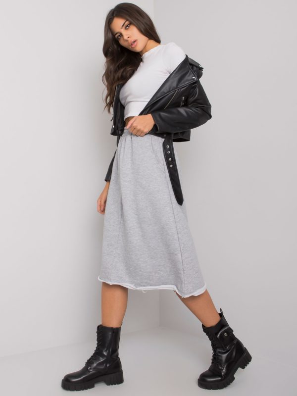 Rushmoor grey melange sweatshirt skirt