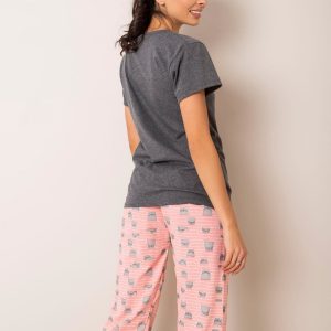 Grey and peach women's pajamas