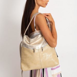 Dark beige eco-leather bag