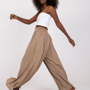 Dark beige wide pants Surie OCH BELLA