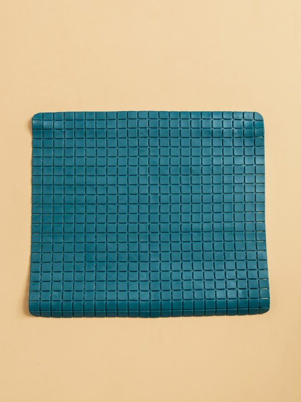 Dark Green Square Bathroom Mat