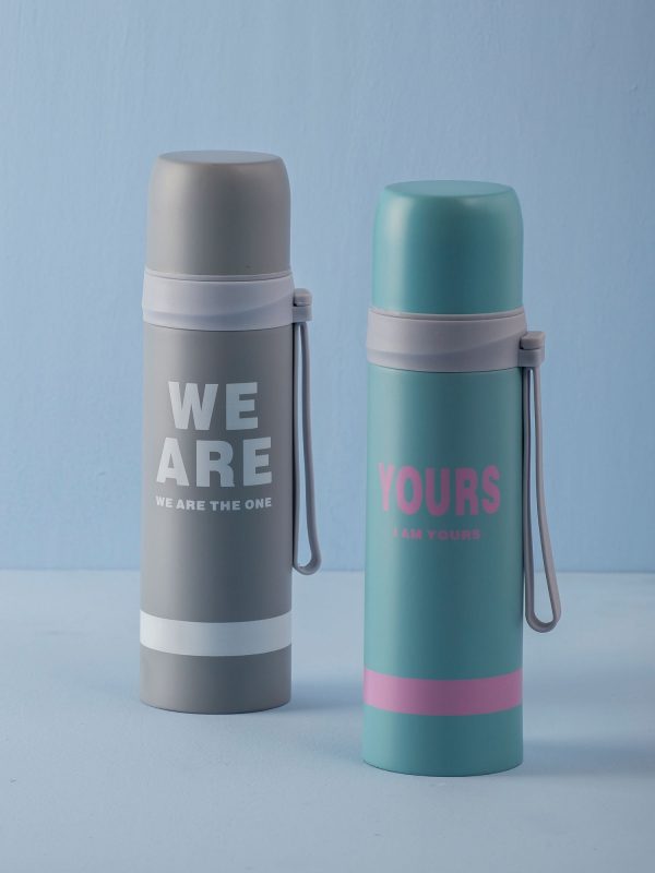 Mint thermos with print