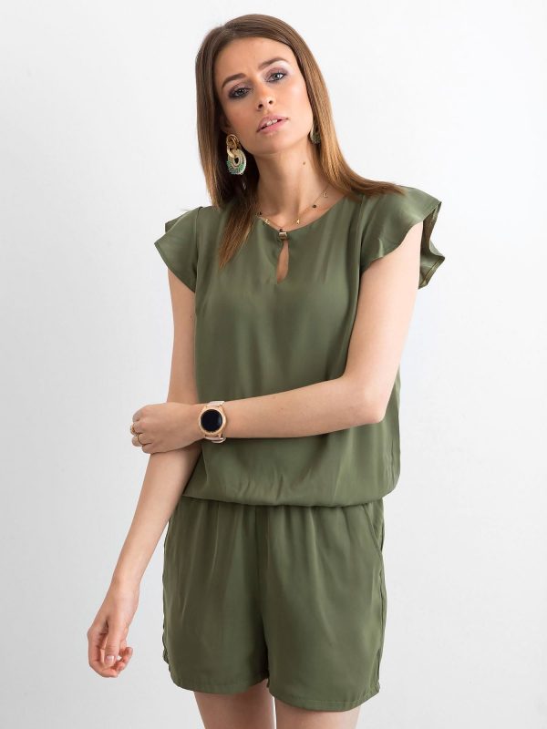 Khaki Short Jumpsuit