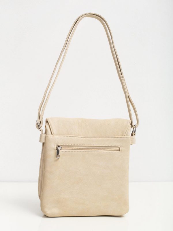 Beige Messenger Messenger with Flip