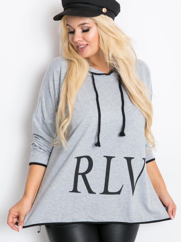 Gray plus size sweatshirt Skip