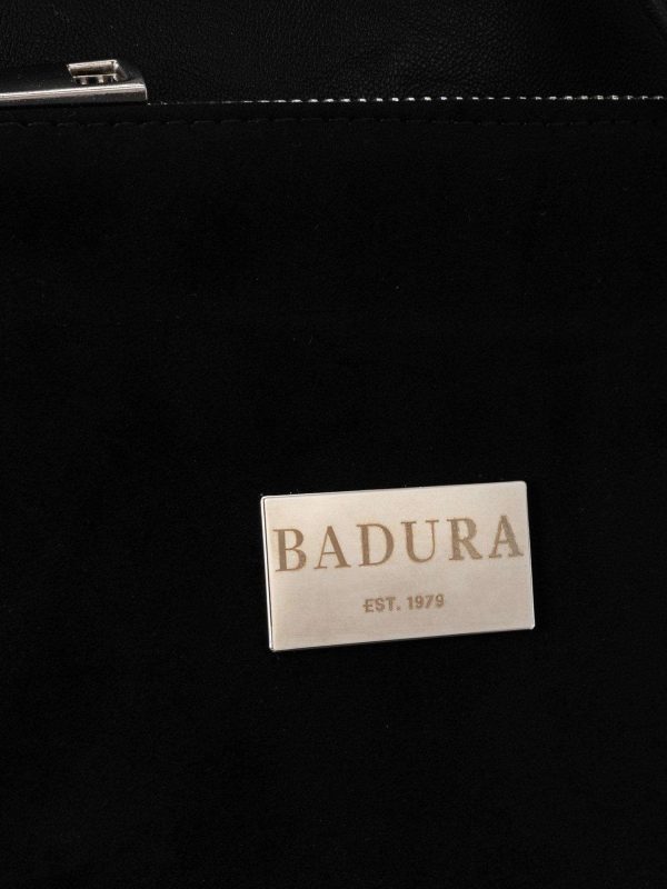 Black faux leather bag BADURA