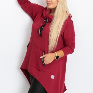 Burgundy tunic plus size Precious