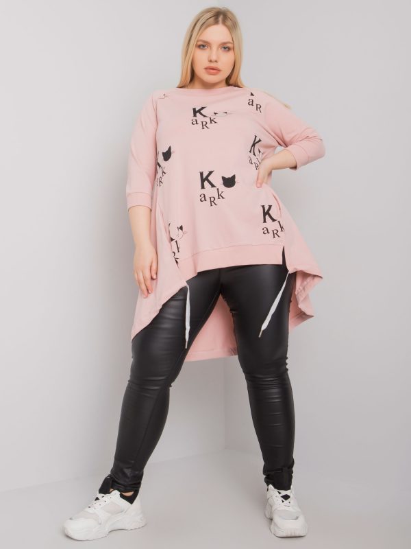 Dirty pink tunic plus size with Dashay prints