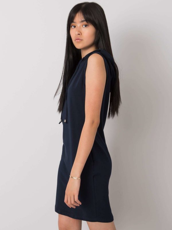 Navy blue hooded dress Molly RUE PARIS