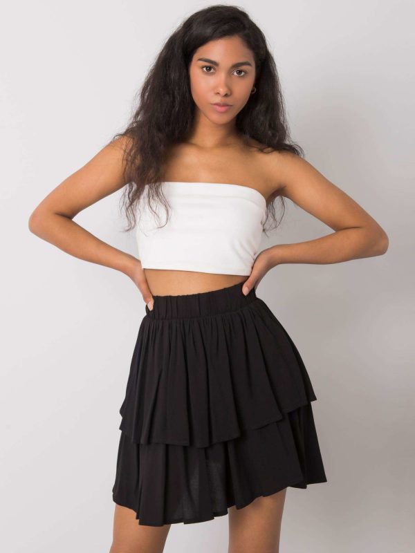 Black skirt with flounce Eden SUBLEVEL